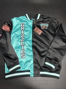 Größe 2XL Mitchell & Ness NBA Vancouver Grizzlies Patchwork Bomberjacke Neu mit Etikett - Bild 1 von 9