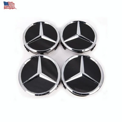 4pcs x 75MM Wheel Centre Rims Cover Hub Caps Fit For Mercedes Benz Most Models - Image 1 of 3