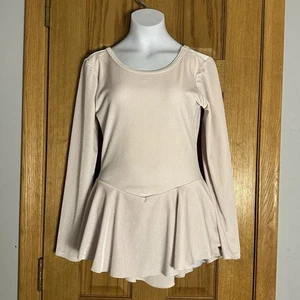 Rebel Skate Wear Blush Sparkle Velvet Long Sleeve Figure Skating Dress MA - Bild 1 von 11