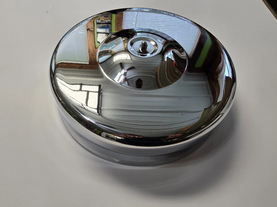 Casco Purificador de Aire 11" Estilo Cúpula Cromo 4 Barriles Hot Rod Rat Tradicional GM Rat Foto 1 de 1