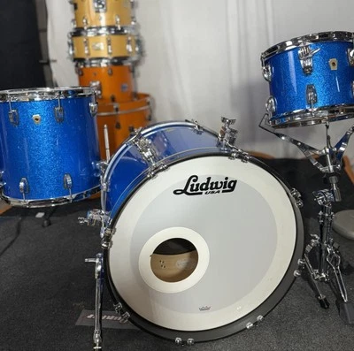 Juego de batería Ludwig Classic Maple 3 piezas 20/10/14 7 capas azul brillante Foto 1 de 4