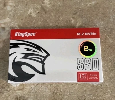 Sealed- New - KingSpec M.2 NVMe 2TB SSD P/N: XF-2TB 2230 - Image 1 of 2