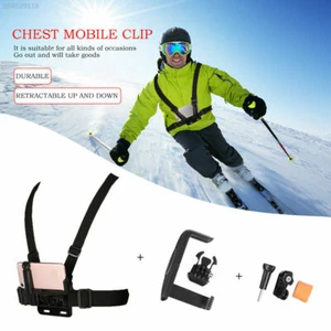 Universal Chest Mount Harness Strap Holder Band Clip Stand for Cell Phone Camera - Afbeelding 1 van 6