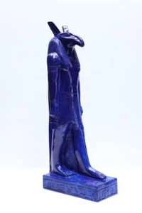 Dios egipcio antiguo azul Seth, estatua egipcia Seth, estatua de Seth, decoración del hogar - Imagen 1 de 5