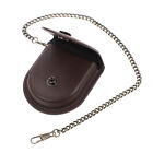 Pocket Watch Holder Chain Style Case Storage Bag Waist Protector Gift Tan Men