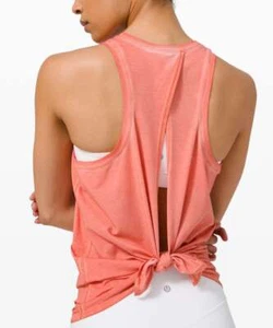 NWT Lululemon All Tied Up TANK Wash size 4 Sublimado Pigment Dye Rustic Coral - Picture 1 of 5