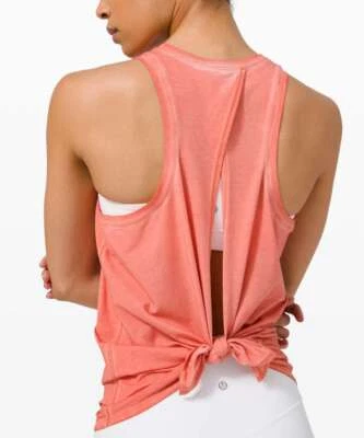 NWT Lululemon All Tied Up TANK Wash size 4 Sublimado Pigment Dye Rustic Coral - Image 1 of 4