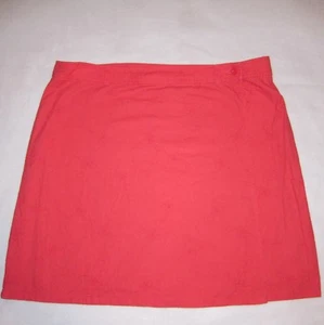 16 Wrap Skort Coral Tone on Tone Embroidered Classic Elements Mini Skirt Shorts - Picture 1 of 9