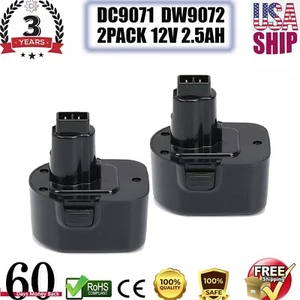 2Pack 12Volt Battery Replacement For DEWALT DC9071 DW9071 DW9072 DW953 DW965 - Picture 1 of 10