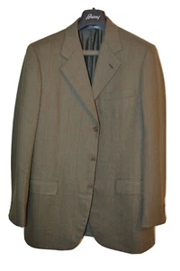 $4275 Brioni Wool Silk Green Saxony Hunting Jacket Windowpane Bergdorf Italy - Picture 1 of 24