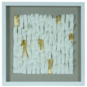 White Clay Shadow Box Wall Décor - Picture 1 of 4