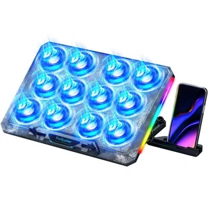 Laptop Cooling Pad with 12 Quiet Fans, Slim Portable for 12-17.3 In... Fast Ship - Picture 1 of 9