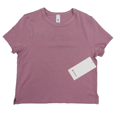 Nueva Camiseta Lululemon Talla 2 Calce Clásico Mezcla Algodón RSBL Rosa Rubor Rosa Foto 1 de 4