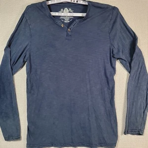 American Rag Mens Shirt Medium Gray Henley Top Long Sleeve Pullover T-Shirt Tee - Picture 1 of 9