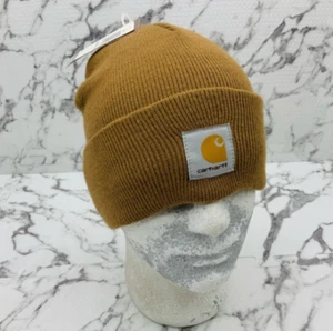 Herren Carhartt Weizen Bündchen Freizeit Mützen Neu mit Etikett - Bild 1 von 5
