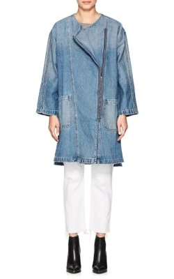 Chaqueta/abrigo gabardina azul vaquero The Davida Current Elliott para mujer talla 2 Foto 1 de 2