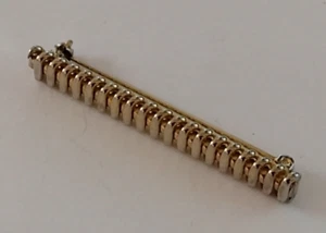 Gold Toned Bar Lapel Pin - Foto 1 di 5