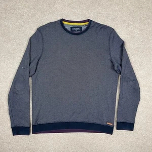 Ted Baker Sweater Mens Size 4 Gray Pullover Long Sleeve Lightweight Crew Neck - Picture 1 of 10