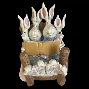 Michael Ezzell Rabbit Easter Pottery Has Chips Repairs Please Read Not Mint 15” - Bild 1 von 24