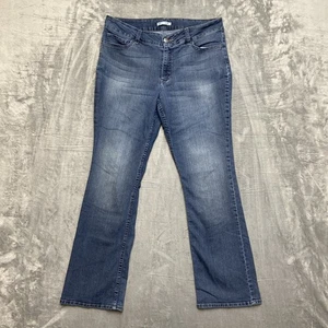 Riders By Lee Mid Rise Bootcut Jeans Women's Size 14 Dark Blue Denim - Picture 1 of 6