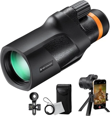 12X50 HD Waterproof Monocular w/ Tripod & Phone Holder – BAK4 Lens - Image 1 of 4