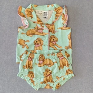 Peter Alexander Baby Girl Pyjama Set Size 000 Cavoodle Print Top & Bloomers NWT - Picture 1 of 14