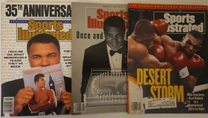 Lotto 3 riviste copertine boxe illustrate sportive - Muhammad Ali, Mike Tyson, 35° - Foto 1 di 11
