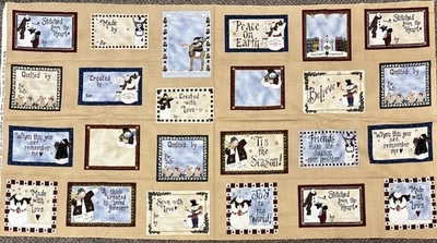 Fabric Quilt Labels Made with Love by Deb Strain Christmas Holiday Moda Brand - Image 1 of 3
