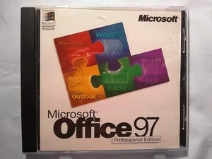 Microsoft Office 97 Professional Edition Full Version w/ 3 CD Keys for 3 PCs - Picture 1 of 2