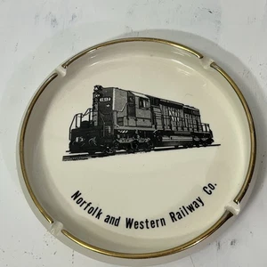 NORFOLK AND WESTERN RAILWAY CO. Ashtray Train Locomotive Railroad Vtg 6.5" - Picture 1 of 14