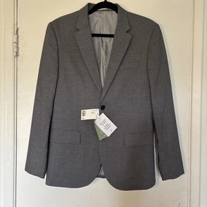 Chaqueta Blazer H&M Para Hombre 40R Gris Calce Ajustado Elastizado Abrigo Deportivo Dos Botones Luz - Imagen 1 de 11