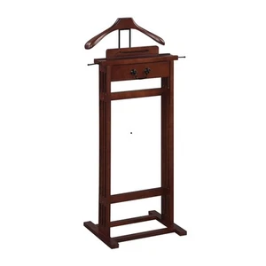 Mission Wardrobe Wood Valet Stand with Drawer, Contour Hanger, Trouser Bar, T... - Picture 1 of 6