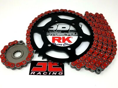 Suzuki DRZ400sm 2005-2024 Colors RK Racing X-Ring Chain and Black Sprocket Kit - Image 1 of 4