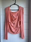 Fabletics Women's Peach Off-Shoulder Long Sleeve Size Small Activewear