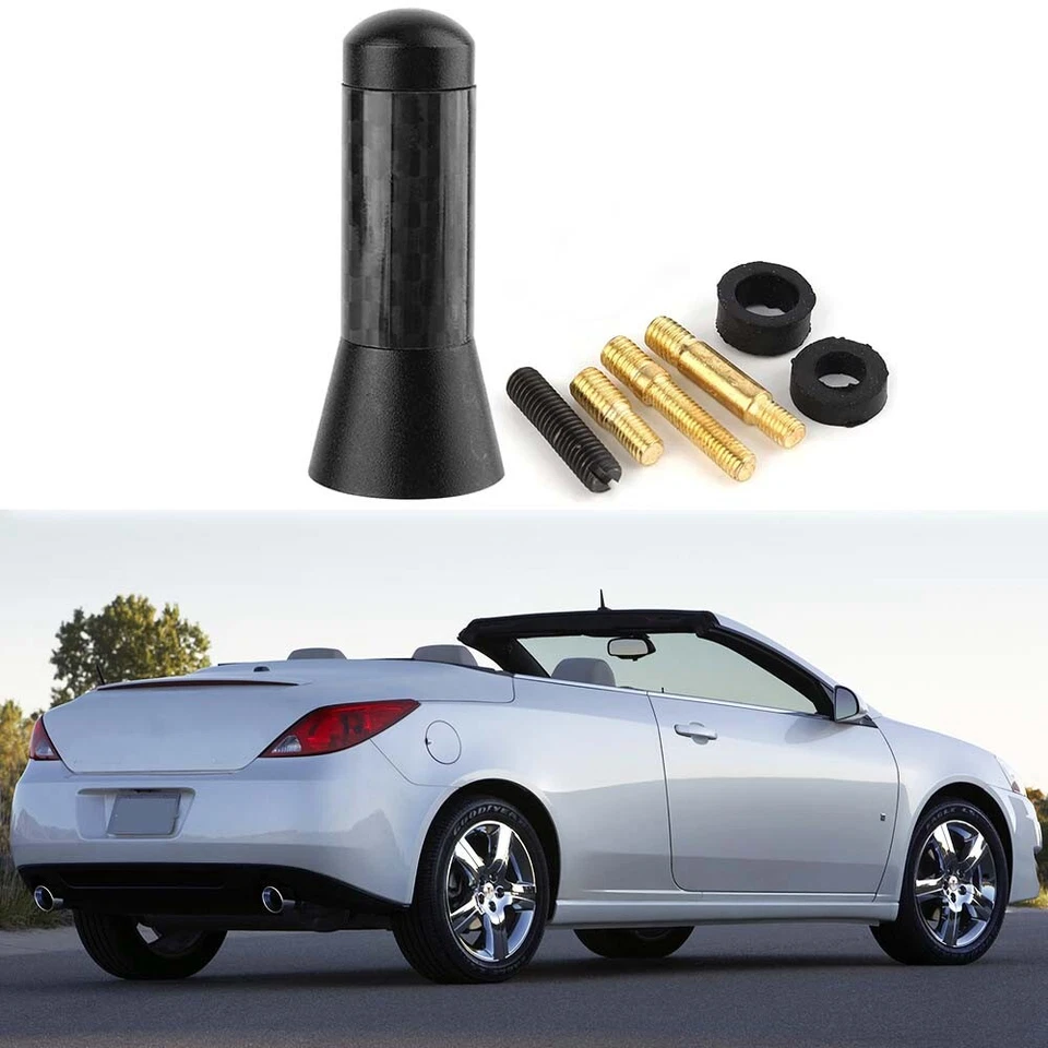 Mástil de radio AM/FM corto antena antena fibra de carbono de 1,4" para Pontiac GTO G5 G6 G8 Foto 1 de 4