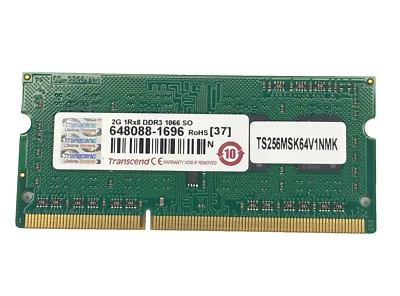 Transcend 2G DDR3-1066 Unbuffered SO-DIMM TS256MSK64V1N / TS256MSK64V1NMK - Image 1 of 2