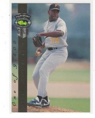 1992 CLASSIC FOUR SPORT MULTI-SPORT GOLD BASEBALL SINGLES & CHECKLISTS /9500 - Image 1 of 2