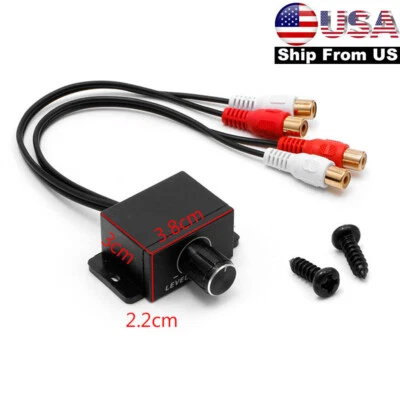  Universal RCA Level Controller Car Audio Amplifier Audio Adjuster Control Knob - Image 1 of 4