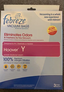 Febreze Vacuum Bags for Hoover Y WindTunnel Uprights 3 Bags - Picture 1 of 4
