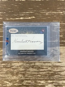 Herbert Hoover Firmato Primo Autografo Card PSA 31° Presidente Stati Uniti - Foto 1 di 3