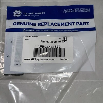 Cubierta de interruptor de lengüeta de puerta GE/Hotpoint/Haier Frame #GEH-WR02X31872 Foto 1 de 2