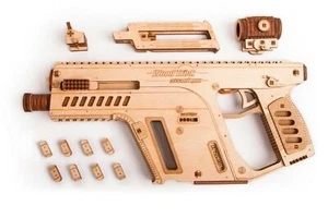 Wood Trick Assault Weapon Model Mechanical Wooden 3D Puzzle Self Assembly Kit - Picture 1 of 3