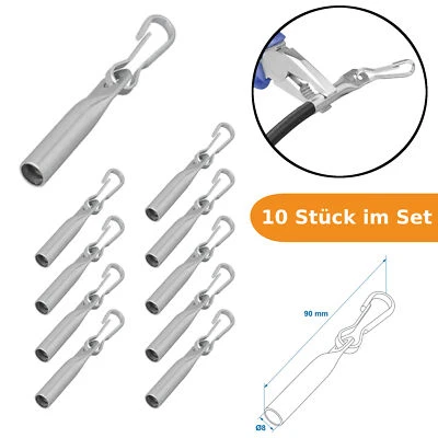 10 Seilendverschluss 8mm Simplexhaken Planenseil Expanderseil Anhänger Wohnmobil - Bild 1 von 4