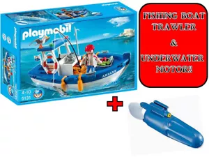 Playmobil 5131 & 5159 - Fishing Boat ARIANE & Underwater Motor - NEW & SEALED!! - Picture 1 of 8