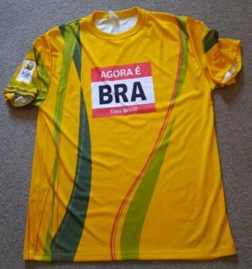 TIME BRASIL REPLICA ATHLETICS RUNNING / ACTIVEWEAR SHIRT - SIZE LARGE - Picture 1 of 4
