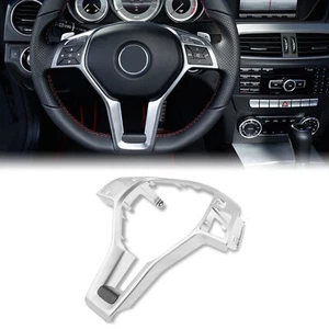 Steering Wheel Cover Trim For Mercedes-Benz W204 C63 C172 W117 CLA45 C218 Silver - Picture 1 of 8