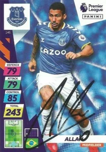 ALLAN SIGNED EVERTON 2022 ADRENALYN XL 'PLUS' TRADING CARD+COA - Picture 1 of 1