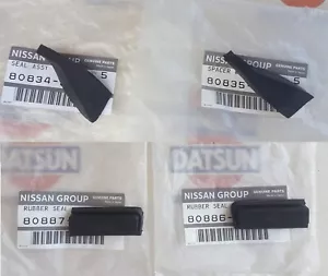 Datsun 1200 front doors RH & LH spacer weatherstrip & rubber covers Genuine - Picture 1 of 7