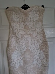 Pink Ivory Strapless Lipsy Gown 10 - Picture 1 of 7
