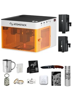 ATOMSTACK P1 Dual Laser Gravur, 5W Diode, 1.2W Infrarot Laser, Laser Cutter new - Bild 1 von 9